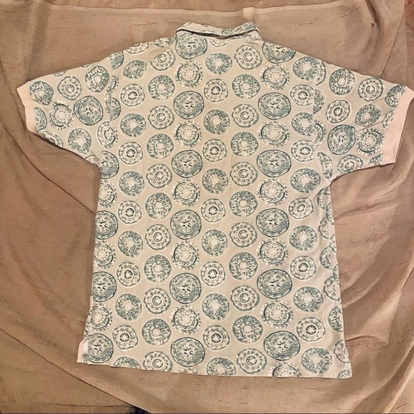Vintage 90s St.Durand Short Sleeve Cotton Patterned Polo - Picture 5 of 9